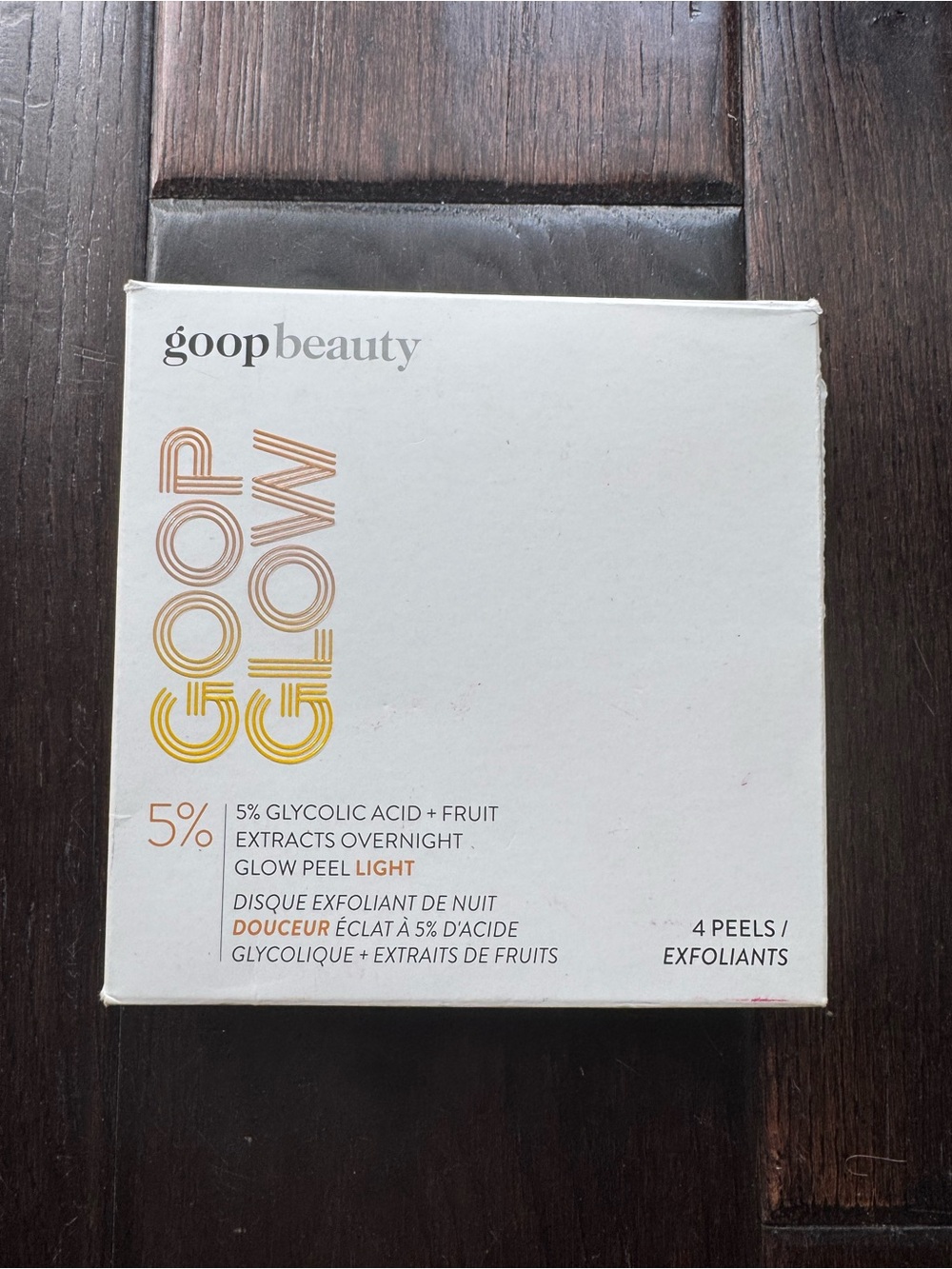 GoopGlow - Gwyneth Paltrow 5% Glycolic Acid Overnight Glow Peel Light Pack of 4